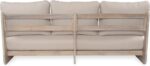 Christopher Knight Home Poppy Acacia Wood Outdoor 3 Seater Sofa with Cushion, Wooden Patio Sofa Couch with Cushion, Comfy Armless Cloud Sofa Couch, Patio Furniture Sofa Set, Antique Grey+Grey - Image 9