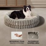 BALANCE Luxury Donut Dog Bed, 36 Inches Round Dog Beds Large Sized Dogs Washable, Orthopedic Calming Dogs Bed for Pets with Anti-Slip Bottom, Oatmeal - Image 5