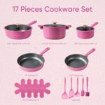 CAROTE Non Stick Pots and Pans Set, Cookware Sets Nonstick, Kitchen Cooking Set with Stay-Cool Handles,with Silicone Tools and Pot Protectors,16 Piece - Image 3