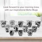 Karma Gifts 14 oz Black and White Boho Mug Dragonfly - Cute Coffee and Tea Mug - Ceramic Coffee Mugs for Women and Men - Image 8