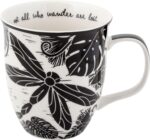 Karma Gifts 14 oz Black and White Boho Mug Dragonfly - Cute Coffee and Tea Mug - Ceramic Coffee Mugs for Women and Men - Image 2