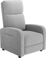 Garvee Recliner Chair for Adults, Lazy Reclining Chair Ergonomic Adjustable Single Sofa Enhanced with Side Pocket, Tall Back, Wide Arms & Padded Seat, Home Theater Seating for Living Room - Image 2