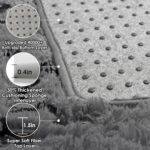 ONASAR Area Rugs for Bedroom Living Room, Fluffy 4x6 Grey and Black Bedside Rug for Nursery Kids Teen Dorm, Soft Shaggy Geometric Plush Fuzzy Indoor Floor Carpet for Home Decor Aesthetic - Image 4