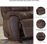 Signature Design by Ashley McGann Modern Faux Leather Manual Pull Rocker Recliner, Brown - Image 6