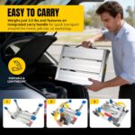 MaxWorks Folding Aluminum Work Platform and Step Stool 350 lb Capacity Lightweight Portable Step with Carry Handle for Garage Home and Jobsite Use (80773) - Image 4