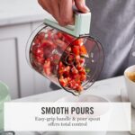 Martha Stewart 3 Cup Electric Food Chopper, Vegetable & Herb Mini Food Processor, 24oz BPA-Free Bowl, Stainless Steel Blades, Pour Spout, Dicing, Mincing, Chop & Puree, Dishwasher Safe, Honeydew - Image 8
