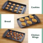 Nifty Cookie & Baking Sheets (Set of 3) – Non-Stick Coated Steel, Dishwasher Safe, Oven Safe up to 450 Degrees, includes Large/Med/Small Pans - Image 5