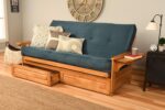 Kodiak Furniture Phoenix Futon, Suede Navy - Image 2