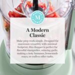 Martha Stewart 3 Cup Electric Food Chopper, Vegetable & Herb Mini Food Processor, 24oz BPA-Free Bowl, Stainless Steel Blades, Pour Spout, Dicing, Mincing, Chop & Puree, Dishwasher Safe, Honeydew - Image 12