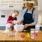 12-Piece Stainless Steel Cookie Cutter Set with Handles - Heart, Flower, Round, Five Star Shapes - Fruit Vegetable, Small Stainless Steel Biscuit Mold for Baking (Multicolor) - Image 4