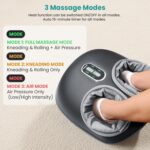 Nekteck Shiatsu Foot Massager with Heat [2026 Upgraded], 3 Modes Deep Kneading Therapy Air Compression, Feet Massage for Plantar Fasciitis, Relaxation Gifts for Men Women Mom Dad Birthday Father's Day - Image 4