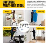 MaxWorks Folding Aluminum Work Platform and Step Stool 350 lb Capacity Lightweight Portable Step with Carry Handle for Garage Home and Jobsite Use (80773) - Image 8