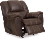 Signature Design by Ashley McGann Modern Faux Leather Manual Pull Rocker Recliner, Brown - Image 7