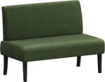 Yaheetech Small Mini Sofa Couch Armless Loveseat Futon for Bedroom, Corduroy Fabric & Easy Assembly, for Small Spaces Living Room,Dorm,Office,Apartment, Green - Image 2