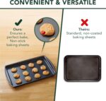 Nifty Cookie & Baking Sheets (Set of 3) – Non-Stick Coated Steel, Dishwasher Safe, Oven Safe up to 450 Degrees, includes Large/Med/Small Pans - Image 4