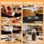 6-Pack Square Glass Spice Jars with Labels (4oz) | Spice Containers with Black Lids | Includes 60 Labels, Metal Funnel, Extra Shaker Lids & Stirring Stick for Kitchen Seasoning Organization - Image 4