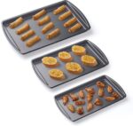 Nifty Cookie & Baking Sheets (Set of 3) – Non-Stick Coated Steel, Dishwasher Safe, Oven Safe up to 450 Degrees, includes Large/Med/Small Pans - Image 8
