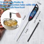 BOMATA 2 Pack Waterproof IPX7 Meat Thermometer Instant Read Food Thermometer with Long Probe for Water, Liquid, Kitchen Cooking, Grill,BBQ ! T101 X 2 Pcs (Black & Red)… - Image 5