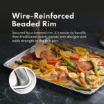 New Star Foodservice Commercial-Grade 18-Gauge Aluminum Sheet Pan/Bun Pan, Two Thirds Size, 15 x 21 x 1 in - Image 7