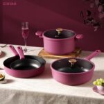 CAROTE Non Stick Pots and Pans Set, Cookware Sets Nonstick, Kitchen Cooking Set with Stay-Cool Handles,with Silicone Tools and Pot Protectors,16 Piece - Image 9