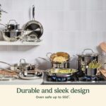 Cuisinart 17-Piece Stainless Steel Cookware Set, Chef's Classic Steel Collection with Pure Aluminum Core for Quick and Even Heat, Cool Grip Handles, Dishwasher Safe, 77-17N - Image 3