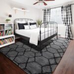 ONASAR Area Rugs for Bedroom Living Room, Fluffy 4x6 Grey and Black Bedside Rug for Nursery Kids Teen Dorm, Soft Shaggy Geometric Plush Fuzzy Indoor Floor Carpet for Home Decor Aesthetic - Image 7