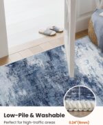 AMADA HOMEFURNISHING 8x10 Area Rugs for Living Room, Modern Washable Rug with Non-Slip Backing & Low Pile, Large Rug with Abstract Print Pattern for Bedroom, Dinning Room,Home Office, Dark Blue - Image 9
