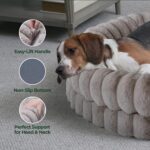 BALANCE Luxury Donut Dog Bed, 36 Inches Round Dog Beds Large Sized Dogs Washable, Orthopedic Calming Dogs Bed for Pets with Anti-Slip Bottom, Oatmeal - Image 7