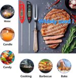 BOMATA 2 Pack Waterproof IPX7 Meat Thermometer Instant Read Food Thermometer with Long Probe for Water, Liquid, Kitchen Cooking, Grill,BBQ ! T101 X 2 Pcs (Black & Red)… - Image 8