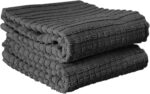 Ritz Royale Collection 100% Combed Terry Cotton, Highly Absorbent, Oversized Kitchen Towel Set, 28" x 18", 2-Pack, Solid, Graphite - Image 2