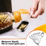 Rainspire Heavy Duty Measuring Spoons Set Stainless Steel, Metal Measuring Cups and Spoons Set for Dry or Liquid, Fits in Spice Jar, Home Gadgets Kitchen Gadgets, Set of 7 Including Leveler - Image 5