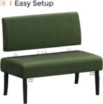Yaheetech Small Mini Sofa Couch Armless Loveseat Futon for Bedroom, Corduroy Fabric & Easy Assembly, for Small Spaces Living Room,Dorm,Office,Apartment, Green - Image 7