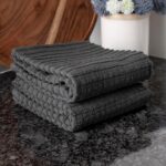 Ritz Royale Collection 100% Combed Terry Cotton, Highly Absorbent, Oversized Kitchen Towel Set, 28" x 18", 2-Pack, Solid, Graphite - Image 7