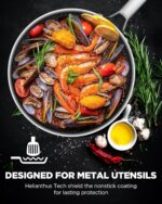 Pots and Pans Set Hybrid Stainless Steel, 10PC Nonstick Tri-Ply Cookware Set w/Frying pan, Dishwasher & Oven Safe, PFOA-Free, Metal Utensil Safe, Suitable for All Cooktops - Image 8