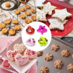 12-Piece Stainless Steel Cookie Cutter Set with Handles - Heart, Flower, Round, Five Star Shapes - Fruit Vegetable, Small Stainless Steel Biscuit Mold for Baking (Multicolor) - Image 6