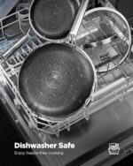 Pots and Pans Set Hybrid Stainless Steel, 10PC Nonstick Tri-Ply Cookware Set w/Frying pan, Dishwasher & Oven Safe, PFOA-Free, Metal Utensil Safe, Suitable for All Cooktops - Image 9