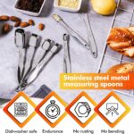 Rainspire Heavy Duty Measuring Spoons Set Stainless Steel, Metal Measuring Cups and Spoons Set for Dry or Liquid, Fits in Spice Jar, Home Gadgets Kitchen Gadgets, Set of 7 Including Leveler - Image 3
