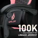 Gaming Chair with Massage and Packet Spring Cushion,Ergonomic Gamer Chairs for Adults with Footrest 300lbs,High Back Gamer Leather Chair with Headrest and Lumbar Support - Image 9