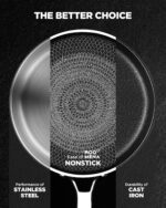 Pots and Pans Set Hybrid Stainless Steel, 10PC Nonstick Tri-Ply Cookware Set w/Frying pan, Dishwasher & Oven Safe, PFOA-Free, Metal Utensil Safe, Suitable for All Cooktops - Image 7