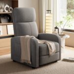 Garvee Recliner Chair for Adults, Lazy Reclining Chair Ergonomic Adjustable Single Sofa Enhanced with Side Pocket, Tall Back, Wide Arms & Padded Seat, Home Theater Seating for Living Room - Image 3