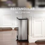 simplehuman 50 Liter / 13.0 Gallon Rectangular Kitchen Step Trash Can, Brushed Stainless Steel - Image 3