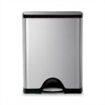 simplehuman 50 Liter / 13.0 Gallon Rectangular Kitchen Step Trash Can, Brushed Stainless Steel - Image 2