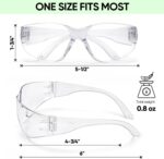 TICONN Clear Safety Glasses for Men and Women, Safety Goggles with Scratch Impact Resistant Meets ANSI Z87.1 Standard - Image 6