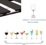 Wine Glass Holder Under Shelf or Cabinet, Stainless Steel 16.5 Inch Stemware Rack, Glassware Drying Hanger, Metal Hanging Organizer for Bar Restaurant, Matte Black, 4 Row - Image 5