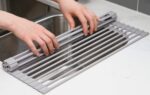 Surpahs 20.5 x 13.1 Inch Roll-Up Dish Drying Rack, Fits Across Sink Openings up to 19.5 Inches, Heavy-Duty Premium Silicone, Strong Support, Non-Slip, Heat-Resistant, Warm Gray - Image 10