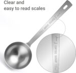 Flezoo 4Pcs Coffee Scoop Spoon - 1 Tablespoon 15ML Stainless Steel Long Handle Measuring Spoons for Ground Coffee, Loose Tea and Powder - Image 4