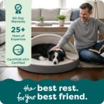 Furhaven 44" Round Orthopedic Dog Bed for Large Dogs w/ Removable Washable Cover, For Dogs Up to 80 lbs - Sherpa & Suede Snuggery - Espresso, 44-inch - Image 10