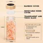 24Pcs Spice Jars with Label, 4oz Empty Square Seasoning Containers, Spice Jars with Shaker Lids, Small Spice Bottles for Salt, Herbs, Sugar, Pepper, Seasoning Jars for Spice Rack, Cabinet, or Drawer - Image 3