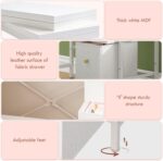 27.5" Small Vanity Desk with Mirror & Chair, Compact Makeup Vanity Set with Chair, Small Dressing Table with 3 Fabric Drawers for Bedroom, Make up Table with Stool for Girls, Kids, Teens, White - Image 7