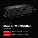 Condition 1 45" Empty Waterproof Hard Case w/Wheels – Lockable, TSA Approved Gear Storage Long Trunk, IP67-Rated Waterproof, Stackable, Rugged Travel Case – Black, Made in USA, 44.52"x16.30"x12.90" - Image 3